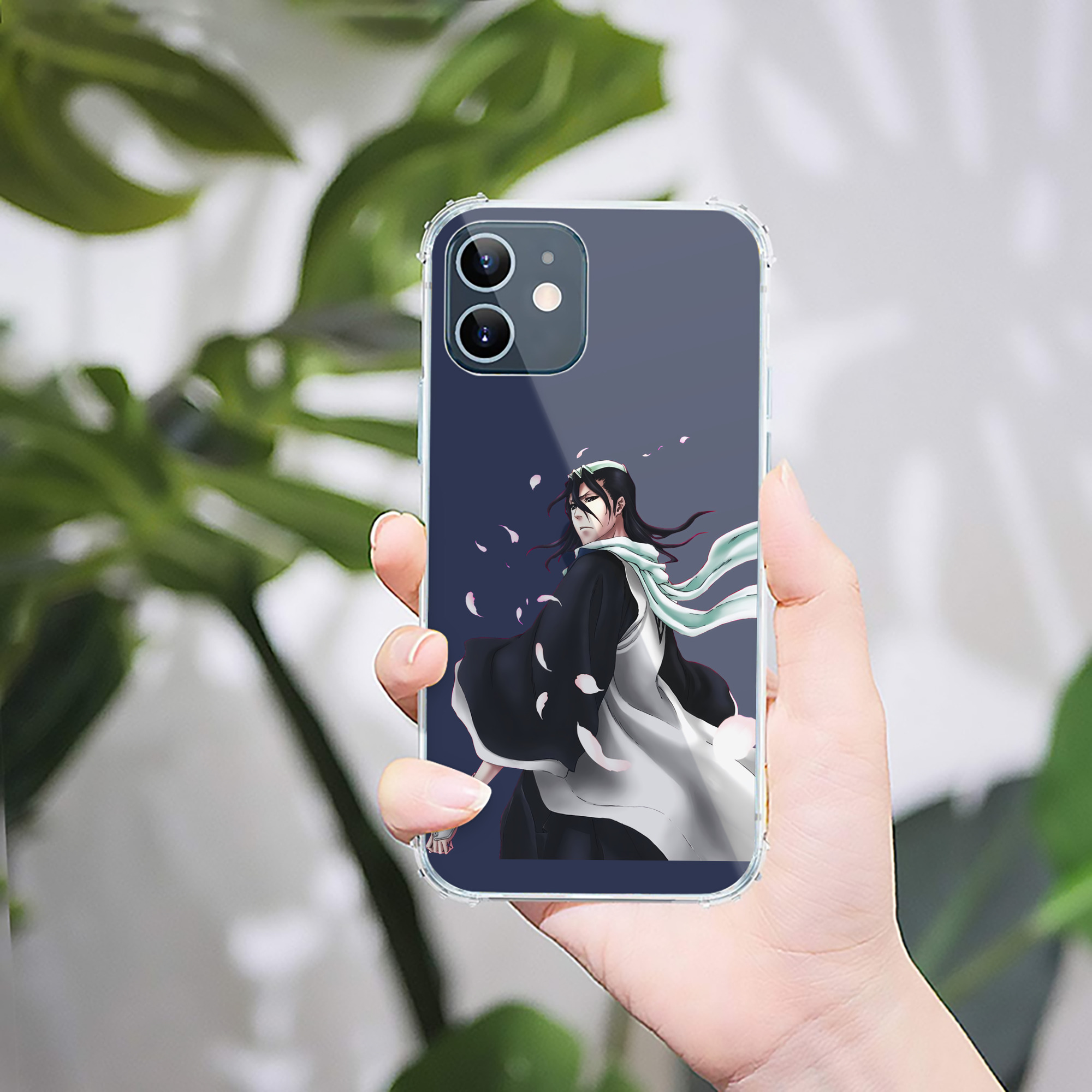 （画像用） ブリーチ くちき びゃくや BLEACH Kuchiki Byakuya 【iPhone 12シリーズ対応】透明スマホケース（クリアソフトケース）